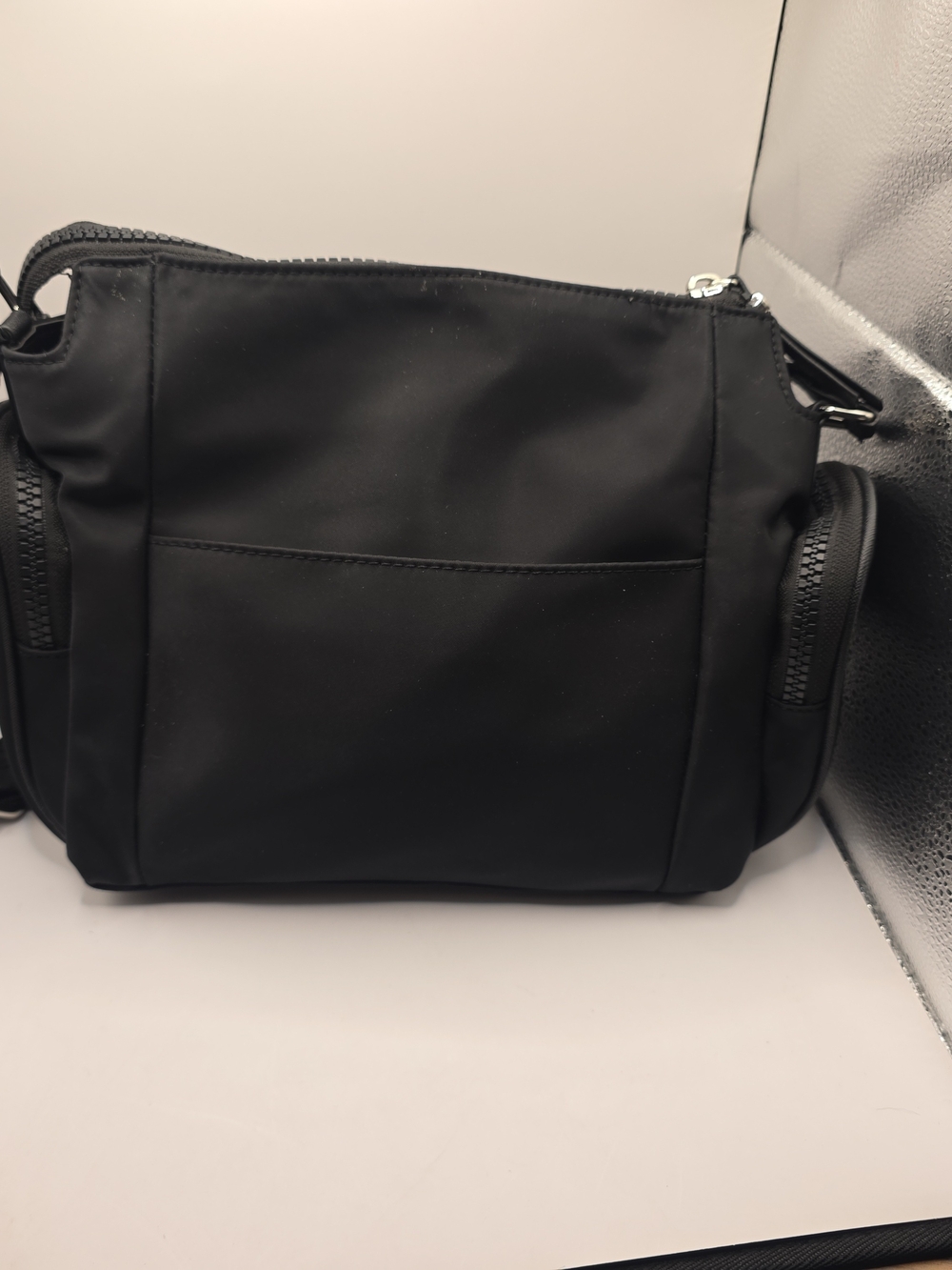Karl Lagerfeld Black Nylon Crossbody Bag with Character Patch - Picture 9 of 15